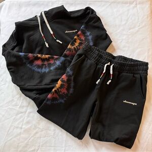 Wondergrove *Limited Edition* Black & Tie dye Hoodie & Sweatpants 100% Cotton